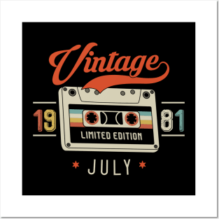 July 1981 - Limited Edition - Vintage Style Posters and Art